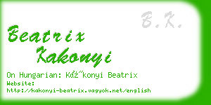 beatrix kakonyi business card